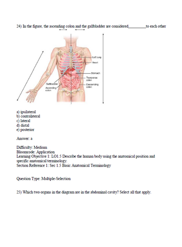 Principles of Anatomy and Physiology 16th Edition Tortora TEST BANK