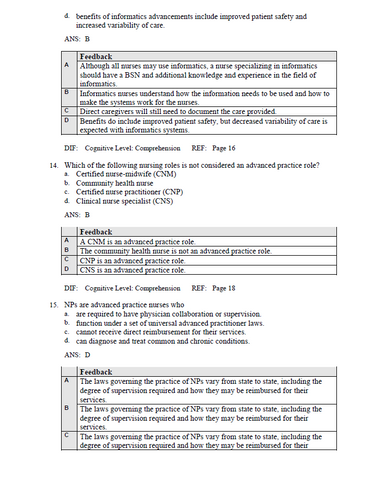 Professional Nursing Concepts and Challenges 10th Edition TEST BANK