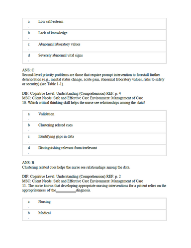 Bates Guide To Physical Examination and History Taking Test Bank