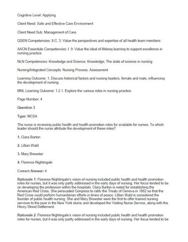 Kozier & Erb's Fundamentals of Nursing 10th Edition TEST BANK