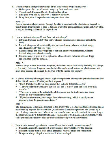 Understanding Pharmacology Essentials for Medication Safety 3rd Edit TEST BANK