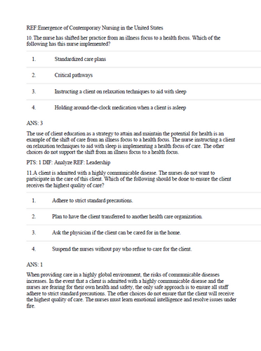Focus on Adult Health Medical Surgical Nursing 2nd Edition TEST BANK