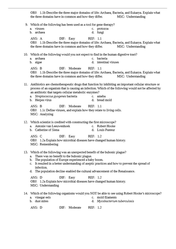 Microbiology The Human Experience 2nd Edition Test Bank