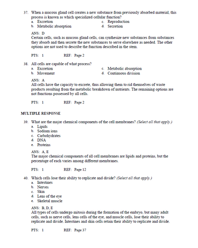 McCance & Huether's Pathophysiology 9th Edition Test Bank