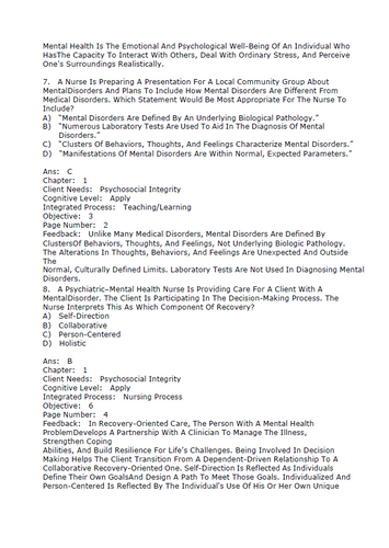Essentials of Psychiatric Nursing 3rd Edition Boyd TEST BANK