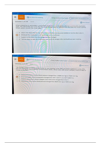 HESI RN EXIT EXAM 2024 NGN SCREENSHOTS QUESTIONS WITH ANSWERS