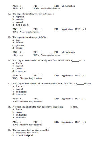 The Human Body in Health and Disease 8th Edition Patton TEST BANK