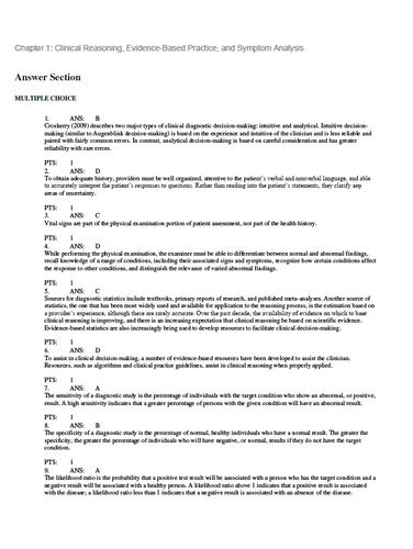Advanced Health Assessment & Clinical Diagnosis in Primary Care 7th TEST BANK