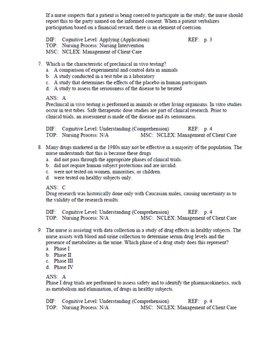 Pharmacology A Patient-Centered Nursing Process Approach 9e Test Bank