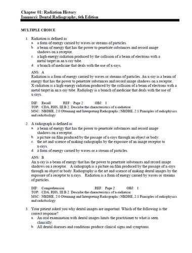 Dental Radiography Principles and Techniques 6th Edition Test Bank