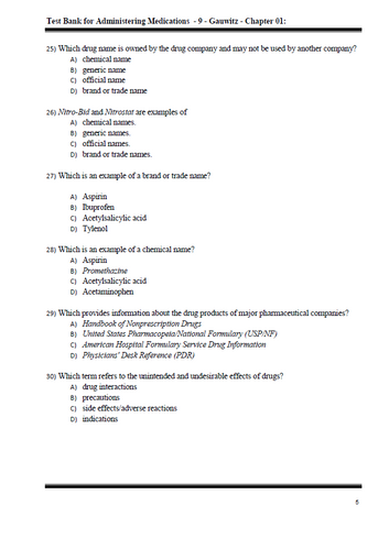 Administering Medications 9th Edition Test Bank