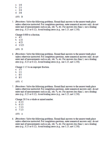 Brown and Mulholland’s Drug Calculations 12th Edition TEST BANK 9780323809863