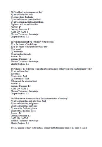 Principles of Human Physiology 6th Edition TEST BANK