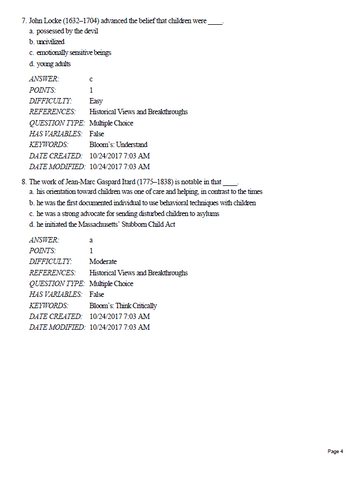 Abnormal Child Psychology 7th Edition Mash TEST BANK