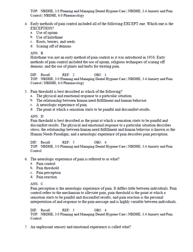 Local Anesthesia for the Dental Hygienist 3rd Edition Test Bank