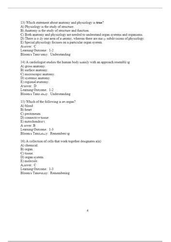 Essentials of Anatomy and Physiology 8th Edition Martini TEST BANK
