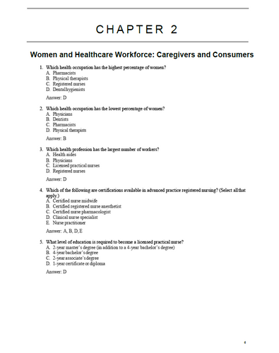 Womens Healthcare in Advanced Practice Nursing 3rd Edition TEST BANK