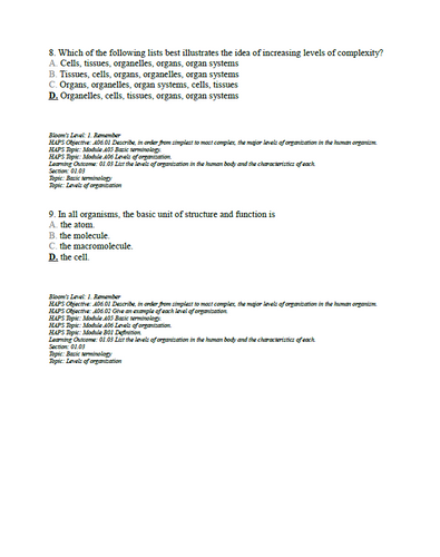 Holes Human Anatomy and Physiology 16th Edition TEST BANK