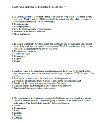 Essential Health Assessment 2nd Edition TEST BANK 9781719642323
