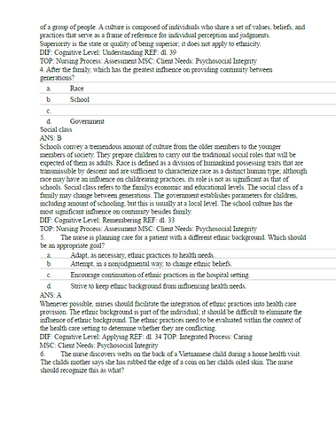 Wong's Essentials of Pediatric Nursing 11th Edition TEST BANK