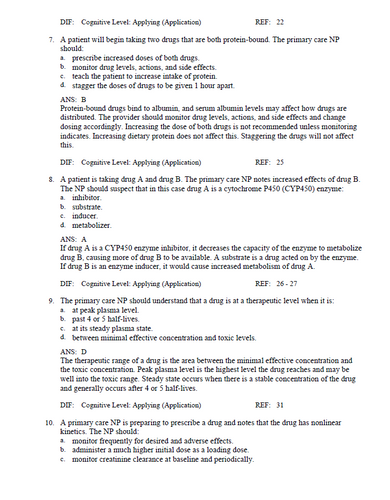 Edmunds Pharmacology for the Primary Care Provider TEST BANK