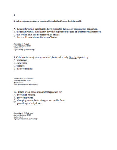 Microbiology A Human Perspective 8th Edition TEST BANK