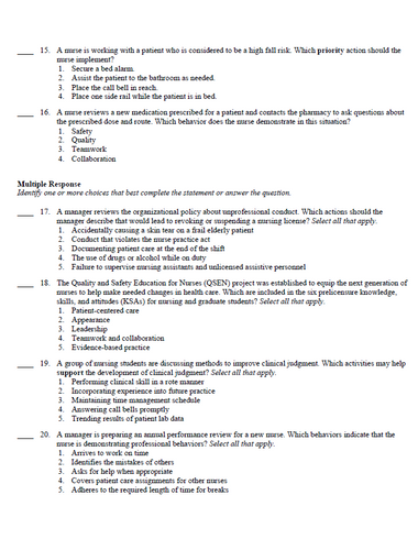 Fundamentals of Nursing Care Concepts Connections Skills 4th Edition TEST BANK