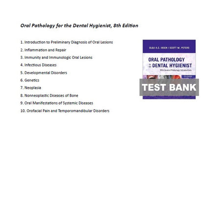 Oral Pathology for the Dental Hygienist 8th Edition Test Bank