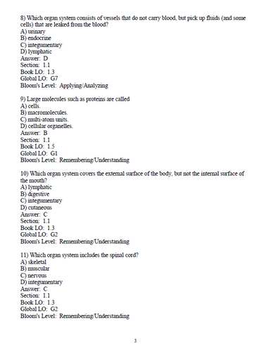 Human Anatomy 9th Edition Marieb TEST BANK