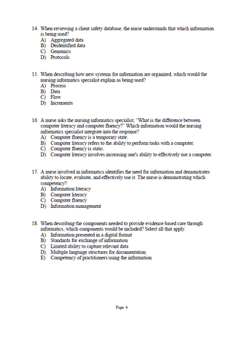 Informatics and Nursing Opportunities and Challenges 6th Edition Test Bank