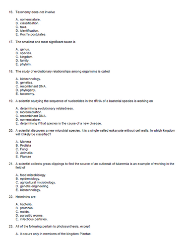 Talaros Foundations in Microbiology Basic Principles 12th Edition TEST BANK