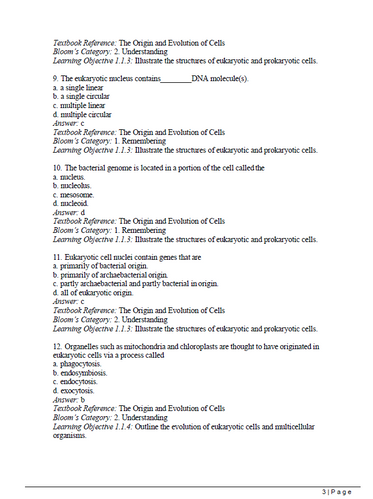 The Cell A Molecular Approach 9th Edition TEST BANK 9780197583722