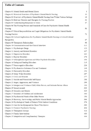 Varcarolis Canadian Psychiatric Mental Health Nursing 3rd Edition Test Bank
