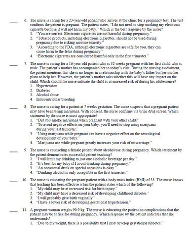 Maternal Newborn Nursing The Critical Components of Nursing 3rd Edit TEST BANK