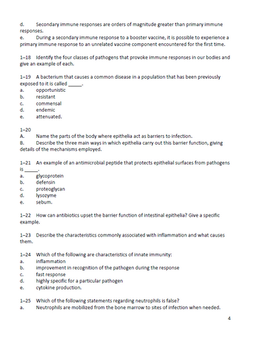 The Immune System 5th Edition Test Bank
