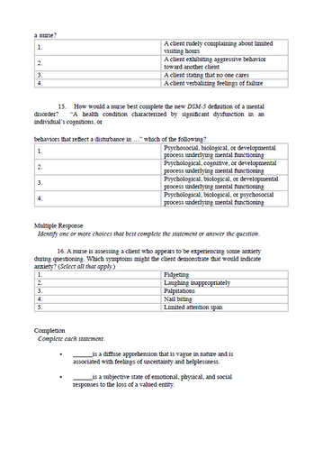 Kaplan and Sadock's Synopsis of Psychiatry 12th Edition TEST BANK