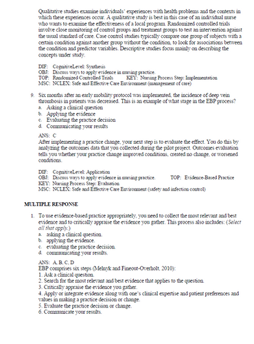 Clinical Nursing Skills and Techniques 10th Edition Perry Potter TEST BANK