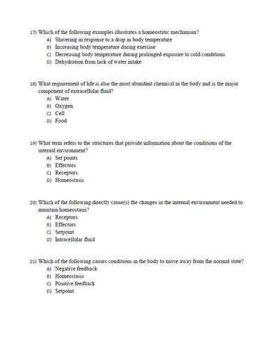 Holes Essentials of Human Anatomy and Physiology 15th Edition Test Bank