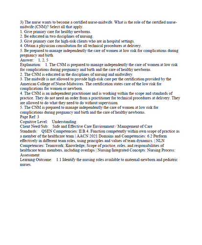 Maternal and Child Nursing Care 6th Edition London Test Bank