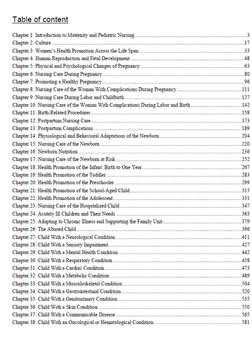 Safe Maternity and Pediatric Nursing Care 3rd Edition Test Bank