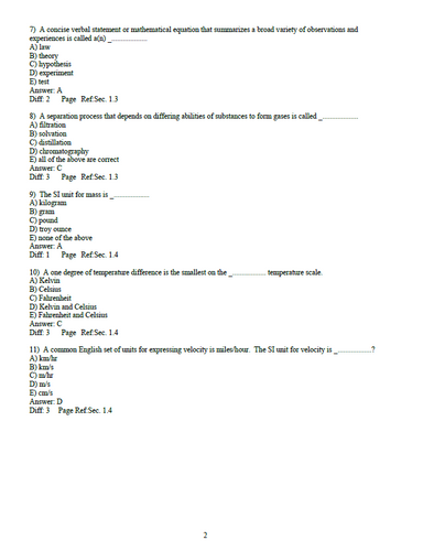 Chemistry The Central Science 14th Edition TEST BANK