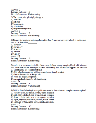 Visual Anatomy & Physiology 3rd Edition by Frederic Martini Test Bank