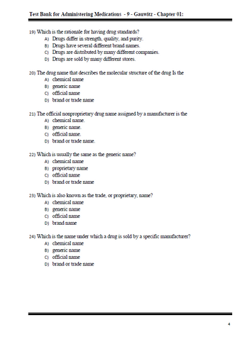 Administering Medications 9th Edition Test Bank
