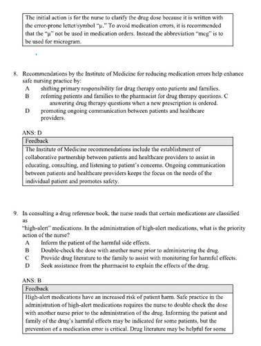 Calculating Drug Dosages 3rd Edition Castillo Test Bank 9781719649780