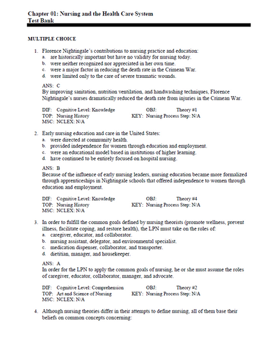 Fundamental Concepts and Skills for Nursing 7th Edition Williams Test Bank