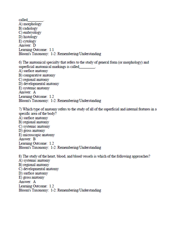 Human Anatomy 9th Edition Martini Test Bank