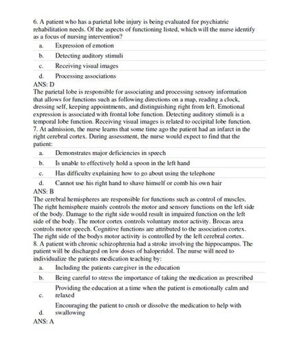 Stahl's Essential Psychopharmacology 4th Edition TEST BANK