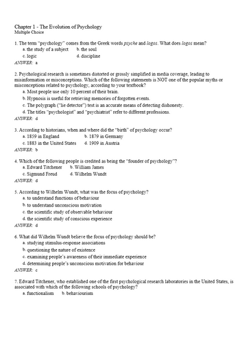 Psychology Themes and Variations 6th Canadian Edition McCann Test Bank