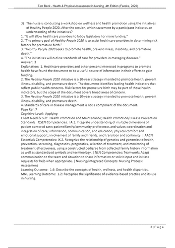 Health and Physical Assessment In Nursing 4th Edition TEST BANK