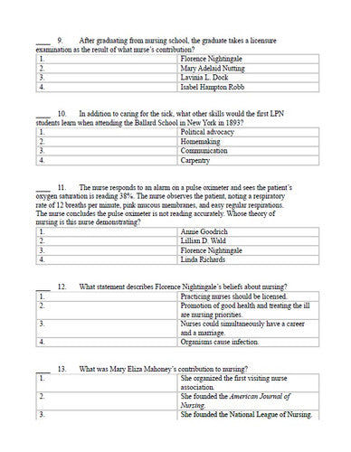 Nursing Leadership Management and Professional Practice for the LPN/LVN 7e TEST